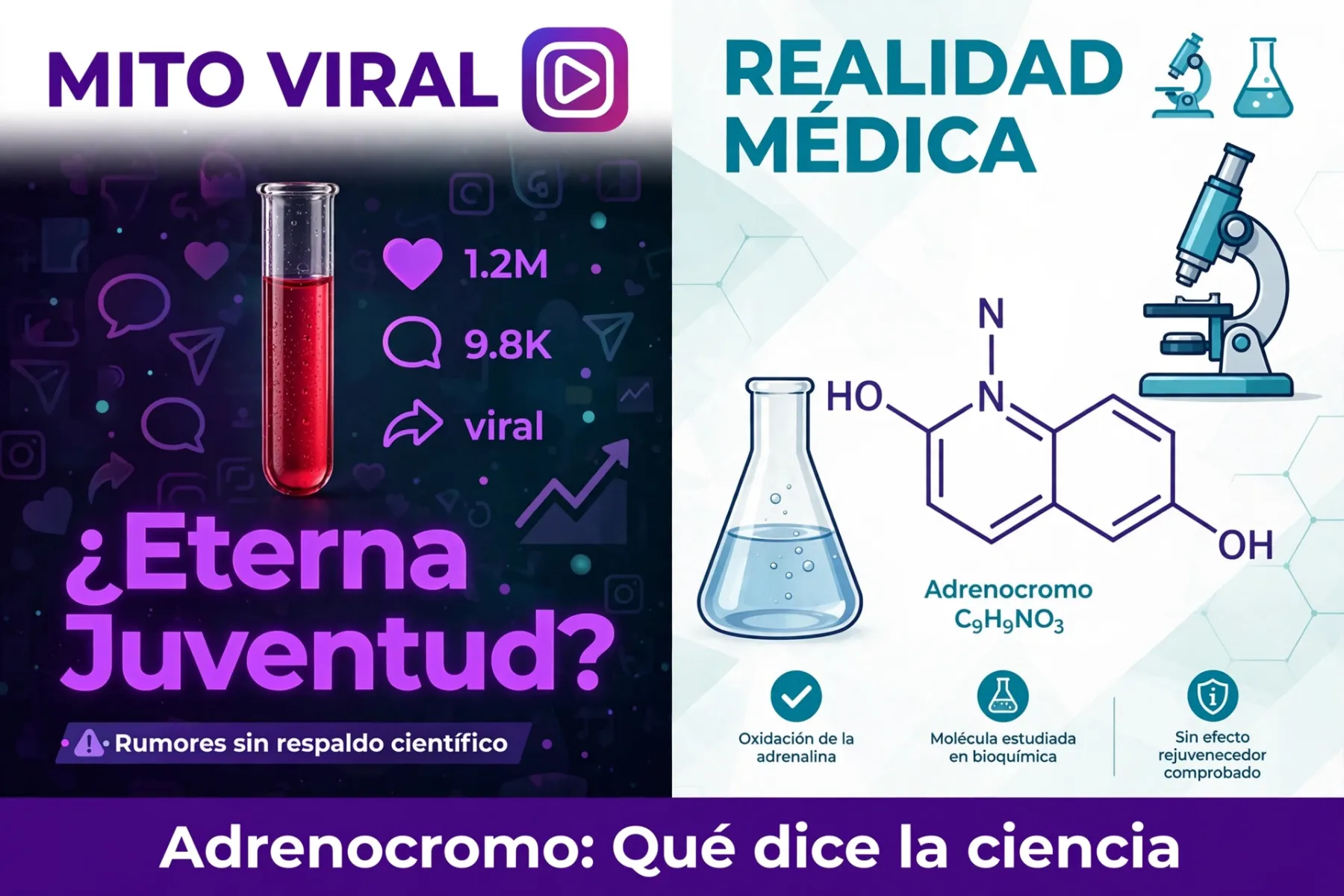 Adrenocromo: Qué dice la ciencia Mito viral vs realidad medica del adrenocromo - que dice la ciencia
