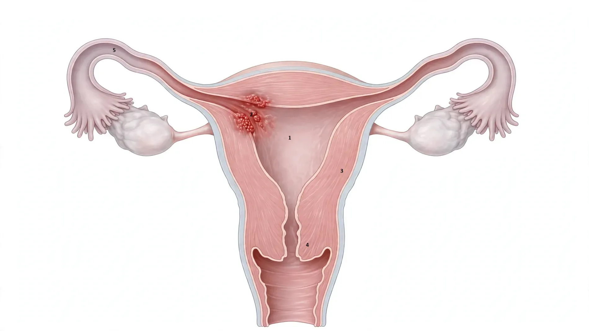Anatomía uterina y localización del cáncer de endometrio